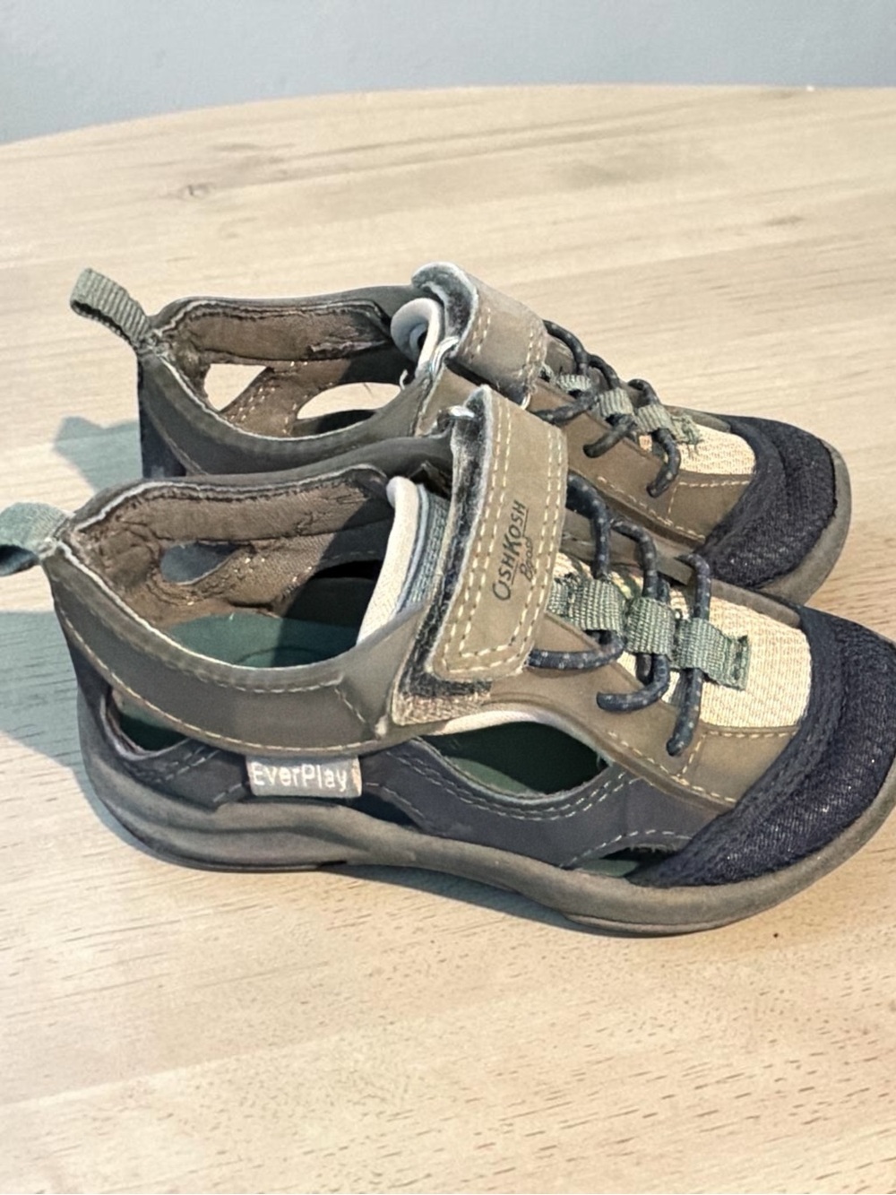 OshKosh B'gosh Olive and Navy Kids' EverPlay Sandal Sneakers